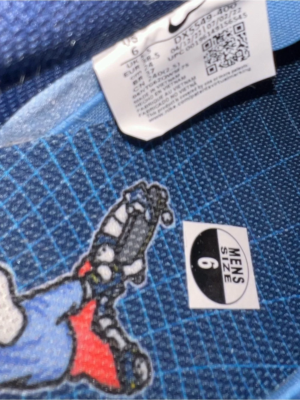 Nike SB Dunk Low Pro Why So Sad Predatory Bird Blue Sneakers Mens 6 Womens 7.5